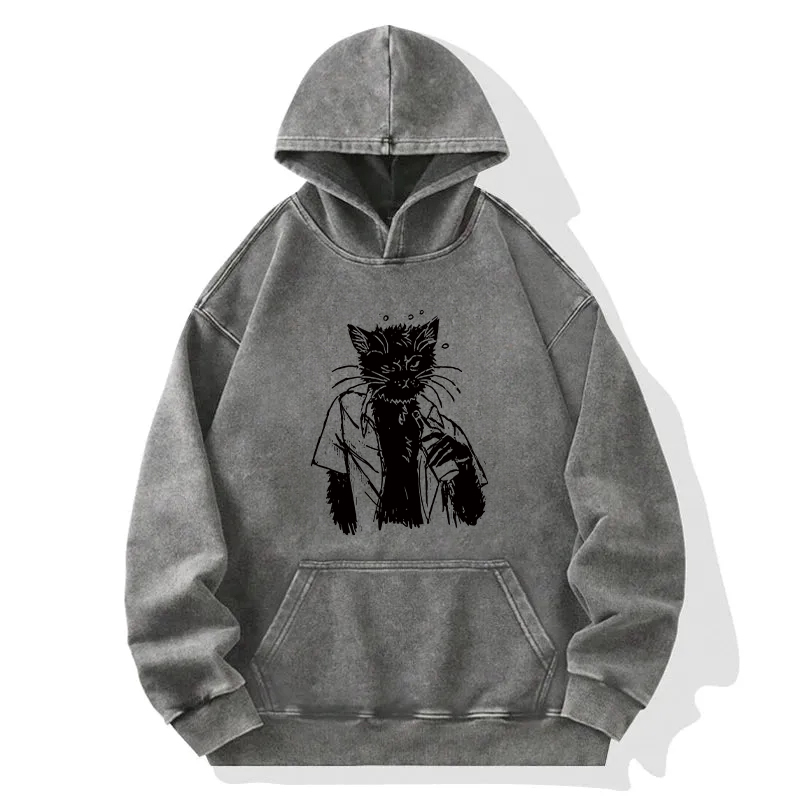 Cool Cat Washed Hoodie
