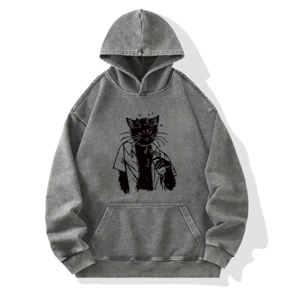 Cool Cat Washed Hoodie