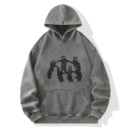 Raccoon Revelry Washed Hoodie