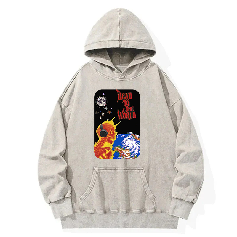 Dead To The World Washed Hoodie