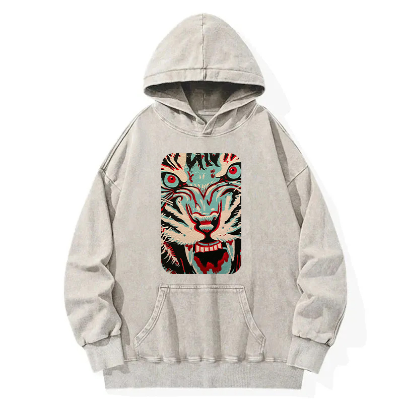 The Angry Tiger Washed Hoodie