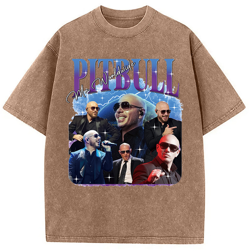 Pitbull Mr.Worlwide Retro Washed T-Shirt
