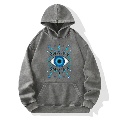 Hope's Ocean Blue Eyes Washed Hoodie