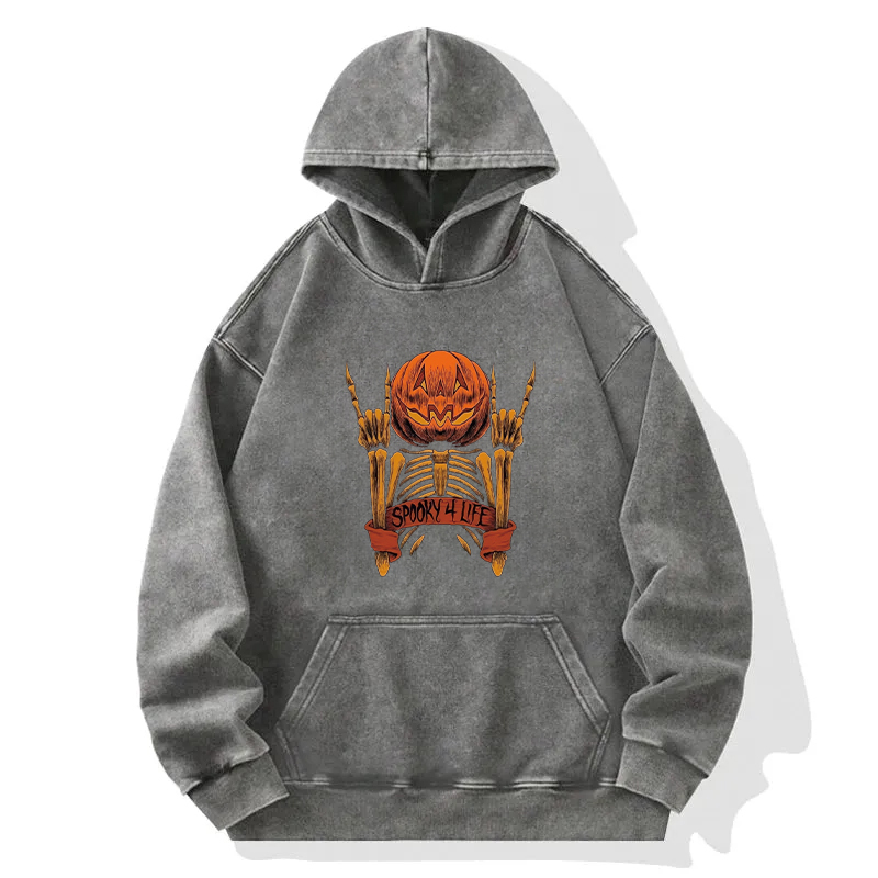 Spooky For Life Washed Hoodie