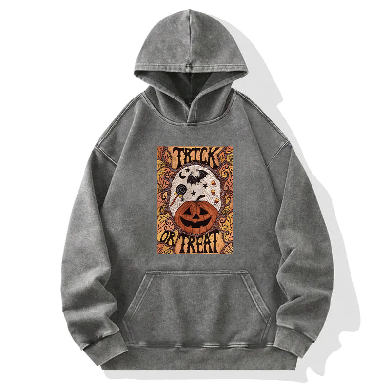 Trick Or Treat Washed Hoodie