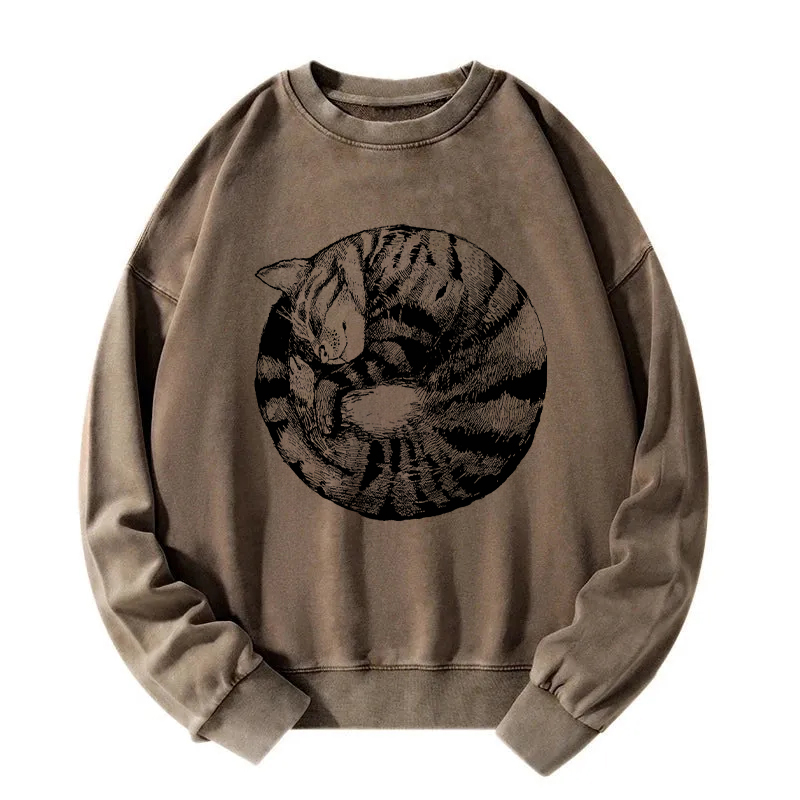 Cat's Circle Washed Sweatshirt