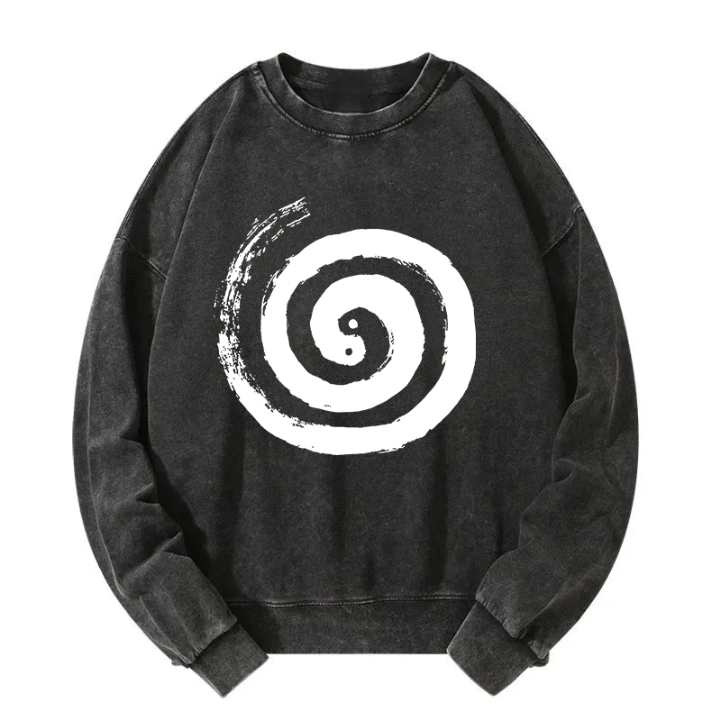 The Tai Chi Yin Yang Cycle of Life Washed Sweatshirt