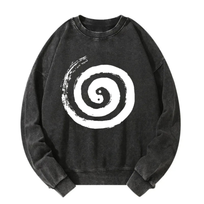 The Tai Chi Yin Yang Cycle of Life Washed Sweatshirt
