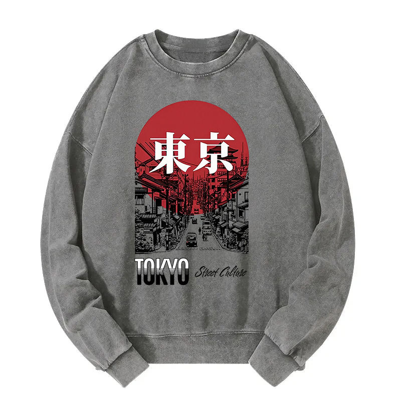 Tokyo Urban Street Washed Sweatshirt