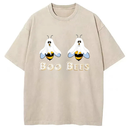 Cute Funny Boobees Halloween Washed T-Shirt