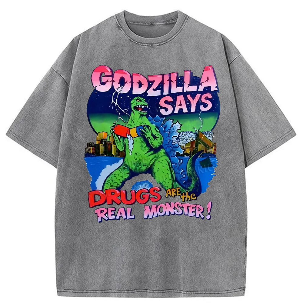 Godzilla Says Washed T-Shirt