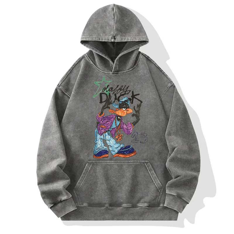 Hiphop Duck Washed Hoodie