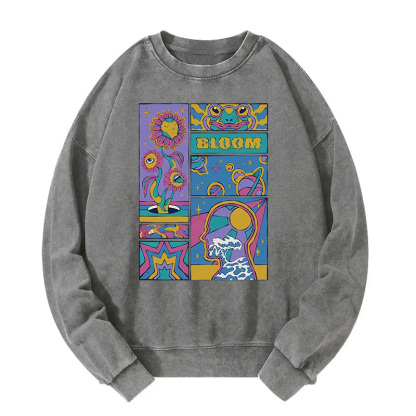 Color Bloom Washed Sweatshirt