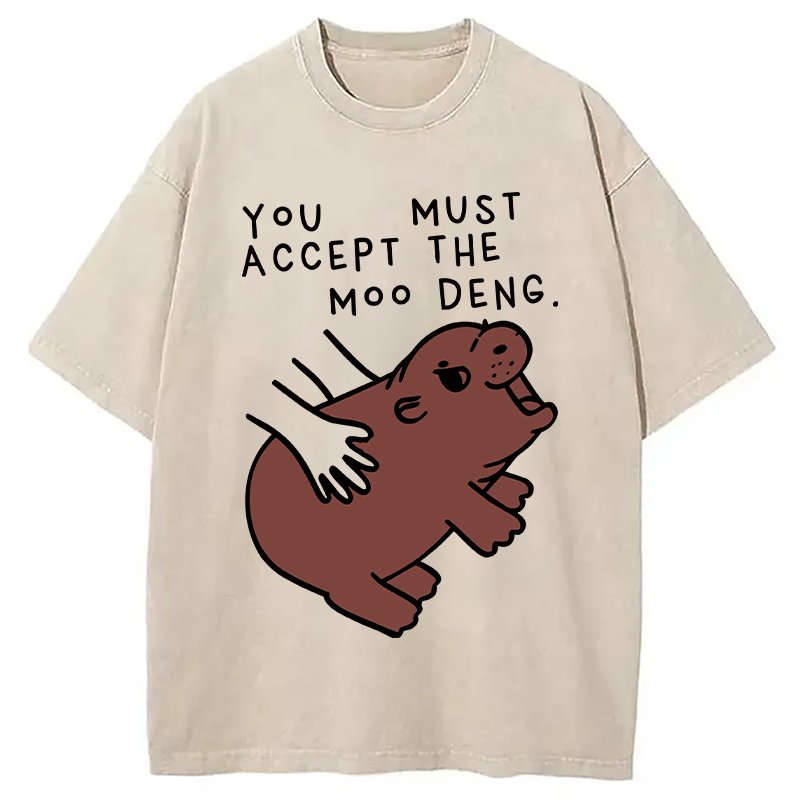 Give You Moo Deng Washed T-Shirt