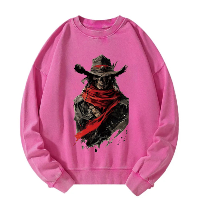 Samurai Skeleton Washed Sweatshirt