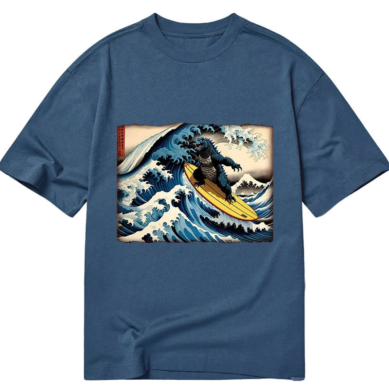 Dinosaur Surfing Japanese Classic T-Shirt