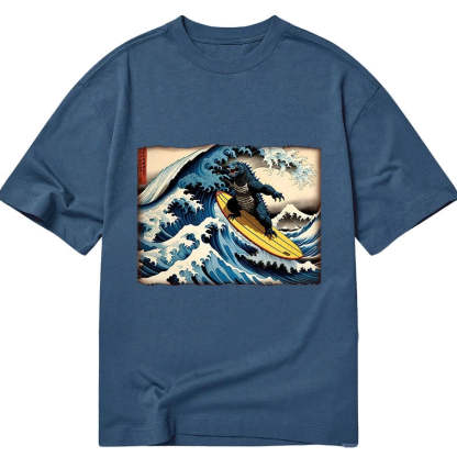 Dinosaur Surfing Japanese Classic T-Shirt