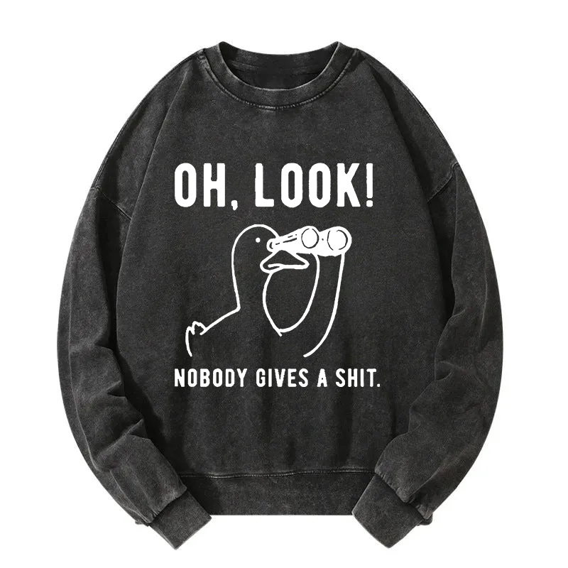 No One Cares About The Duck Washed Sweatshirt