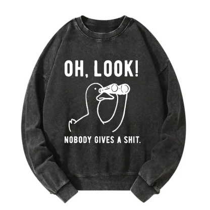 No One Cares About The Duck Washed Sweatshirt