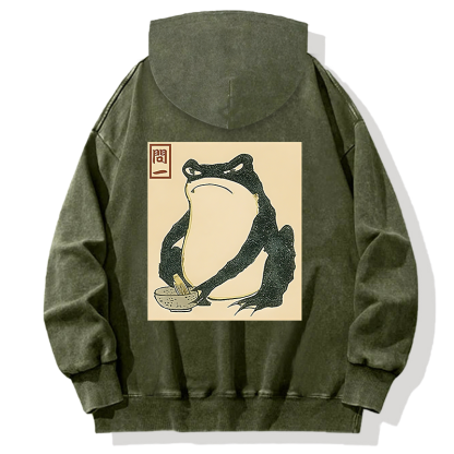 Matsumoto Hoji Japanese Frog Back Washed Hoodie