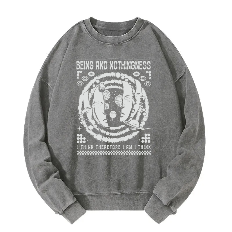 Being and Nothingness Washed Sweatshirt