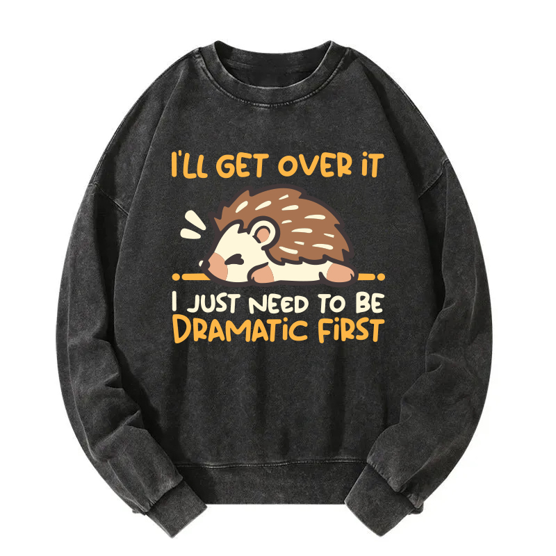 Dramatic Hedgehog Washed Sweatshirt