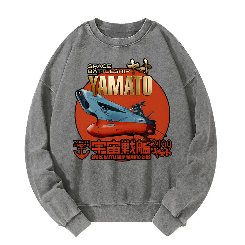 Space Battleship Yamato Washed Sweatshirt