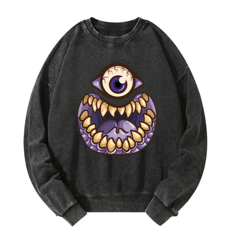 One-Eyed People Eater Washed Sweatshirt