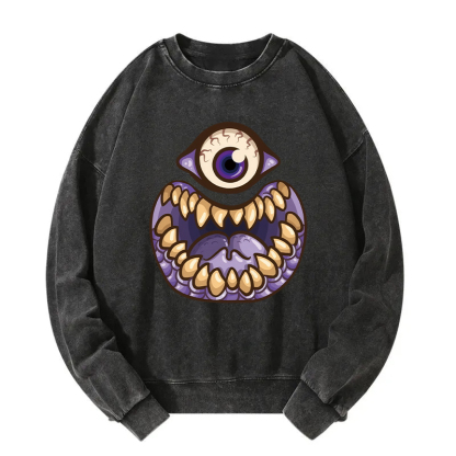 One-Eyed People Eater Washed Sweatshirt