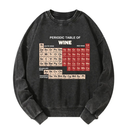 Table of Elements of Wine Washed Sweatshirt