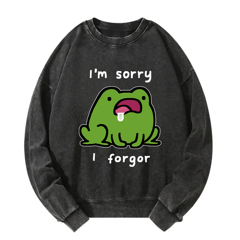 Dementia Frog Washed Sweatshirt