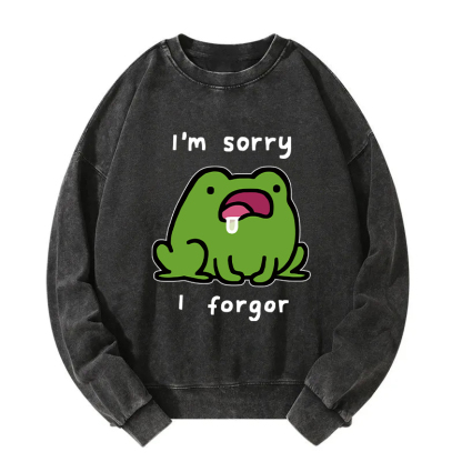 Dementia Frog Washed Sweatshirt