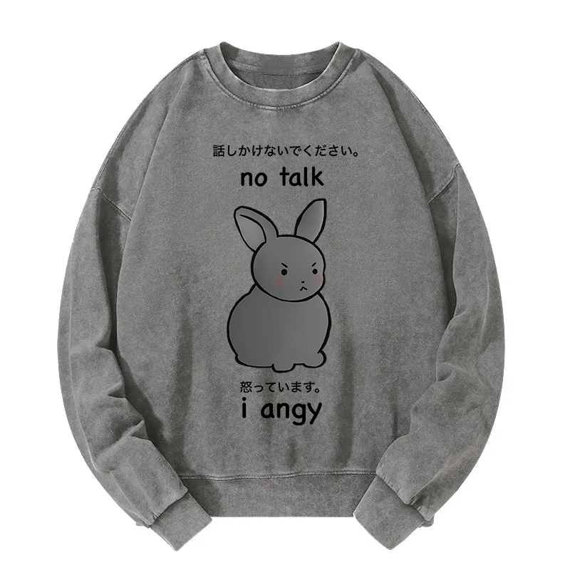 No Talk I Angy Washed Sweatshirt