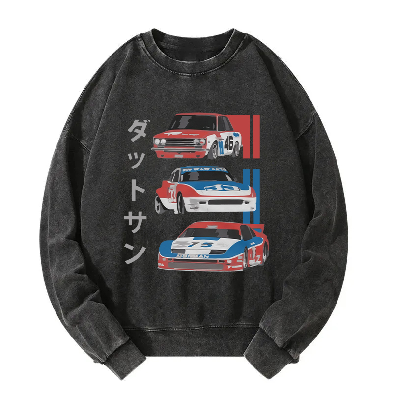 Datsun Japanese Racing Generations Washed Sweatshirt