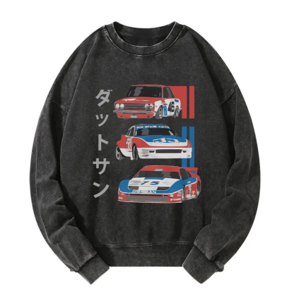 Datsun Japanese Racing Generations Washed Sweatshirt