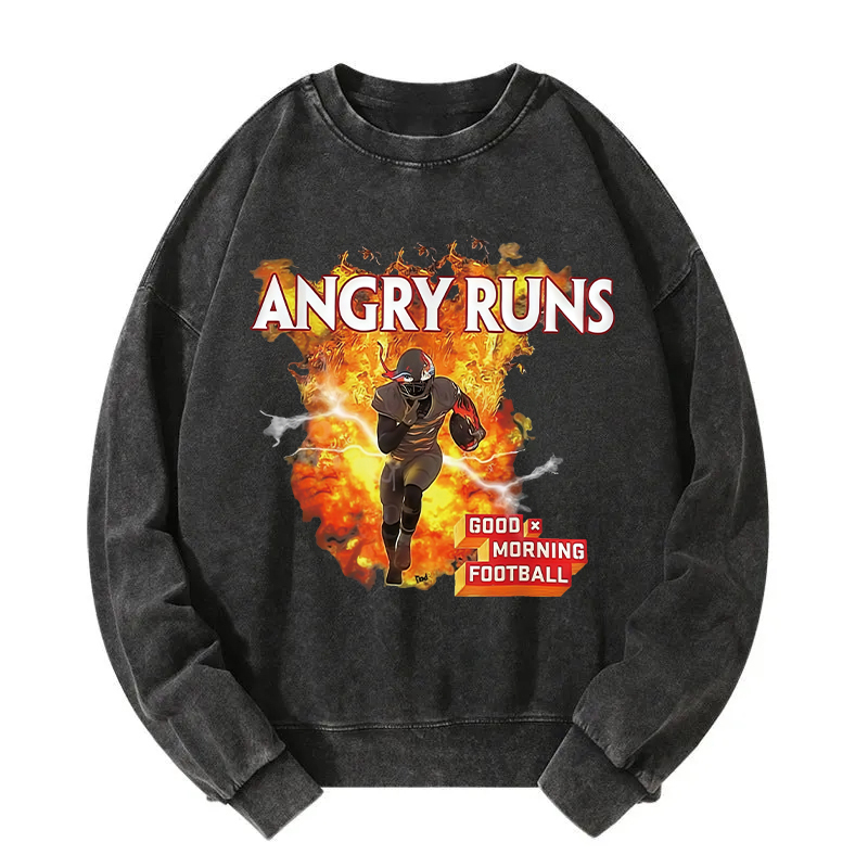 Angry Runs Active Washed Sweatshirt