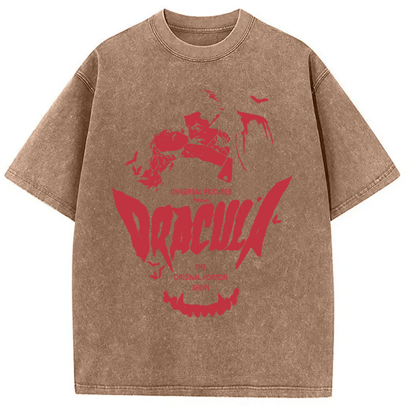 Dracula Horror Washed T-Shirt