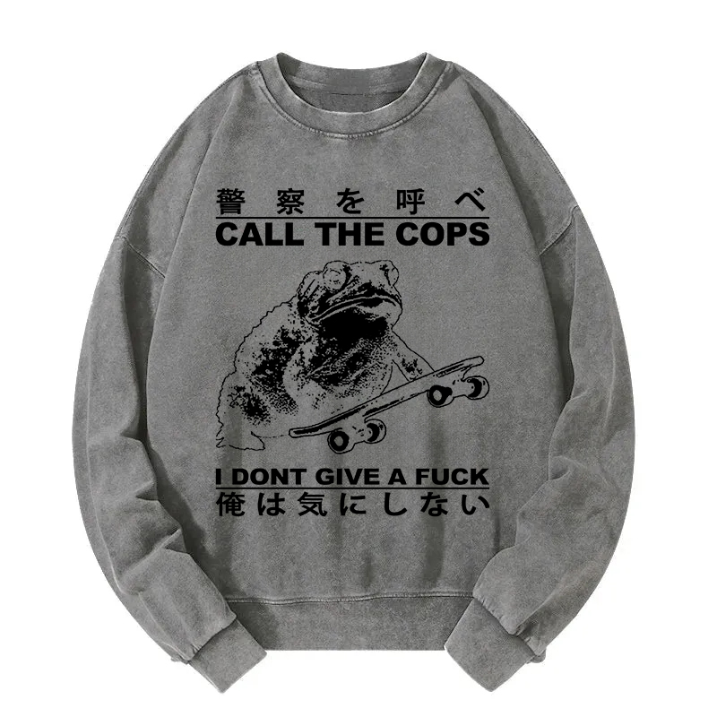 I Don't Care Washed Sweatshirt