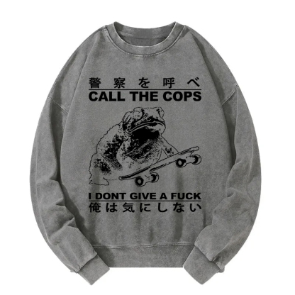 I Don't Care Washed Sweatshirt