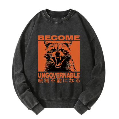 Ungovernable Raccoon Washed Sweatshirt