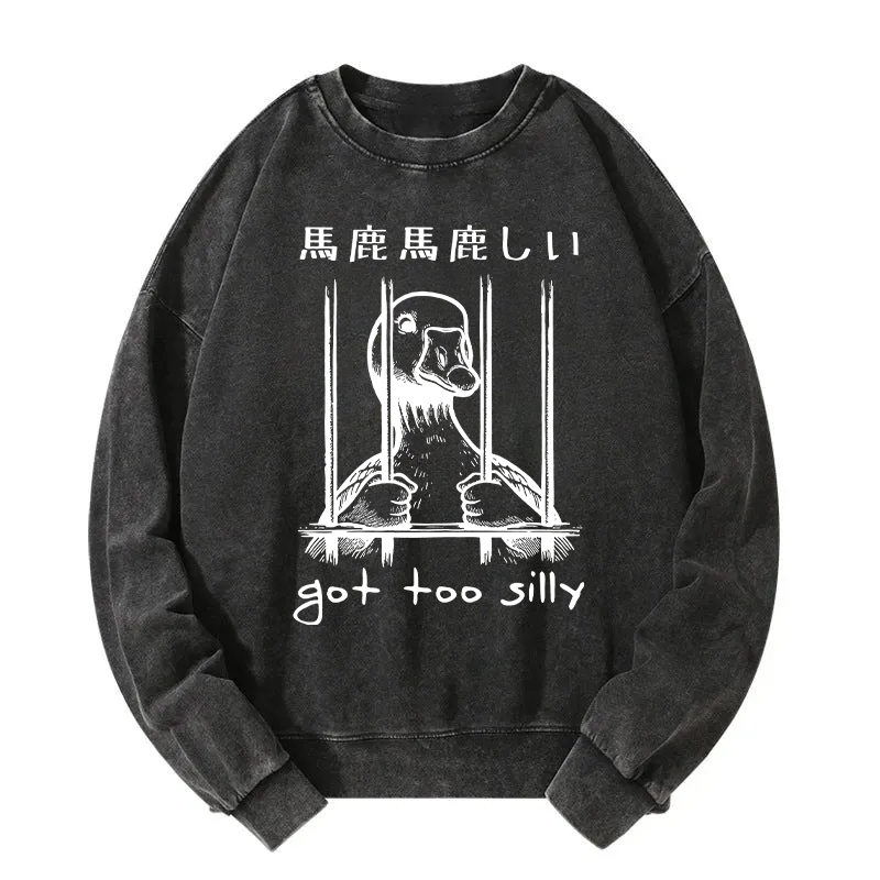 Got Too Silly Washed Sweatshirt
