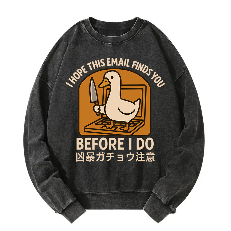 Goose With A Knife Washed Sweatshirt