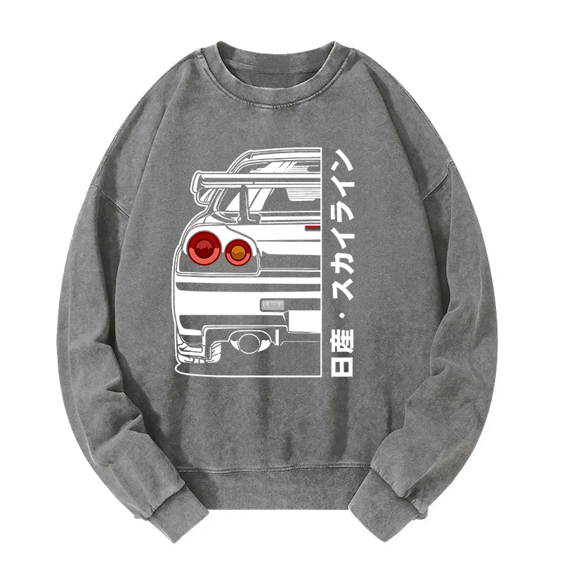 Nissan Skyline GTR R34 Washed Sweatshirt