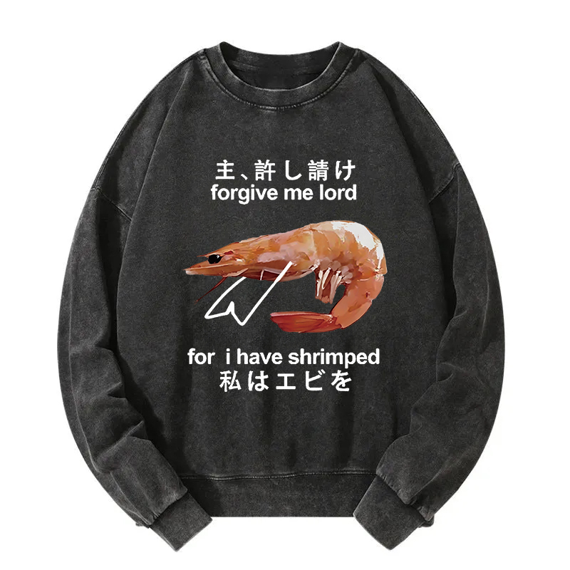 Retreating Shrimp Washed Sweatshirt