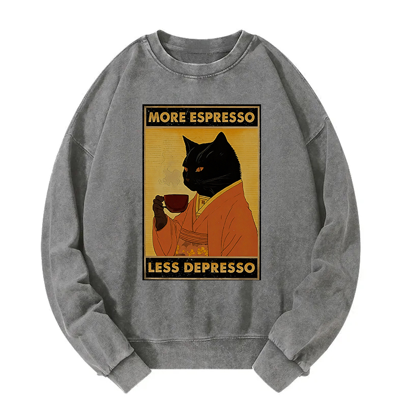 Increase Espresso Decrease Distress Washed Sweatshirt