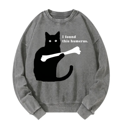 Cat Finds Human Bones Washed Sweatshirt