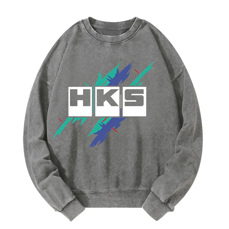 HKS Drifting Drag JDM Washed Sweatshirt