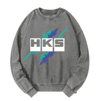 HKS Drifting Drag JDM Washed Sweatshirt