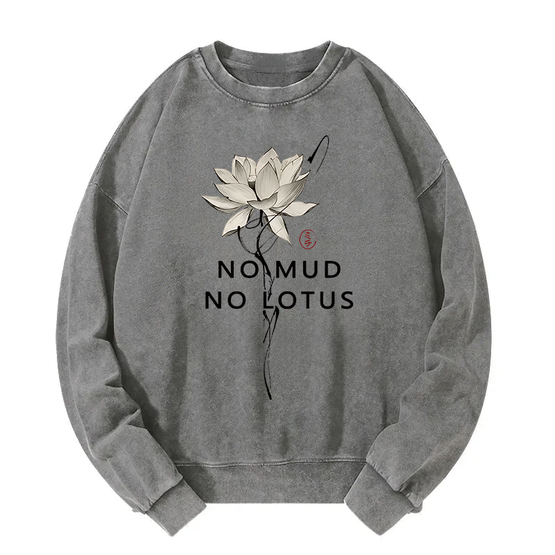 Japanese Zen Lotus Washed Sweatshirt