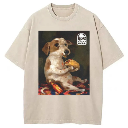 Dog Chill With Taco Bell Vintage Washed T-Shirt